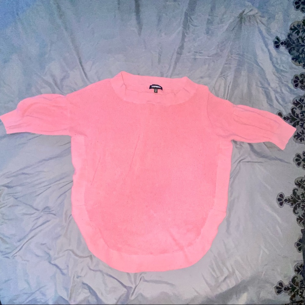 EXPRESS 3/4 sleeve pink Medium sweater